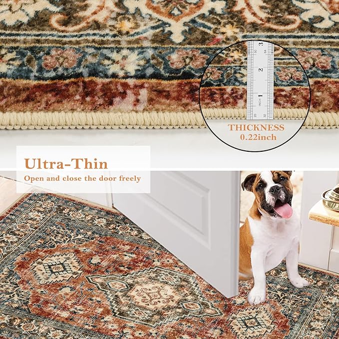 Lahome Oriental Washable Small Area Rug, 2x3 Rugs - Image 5