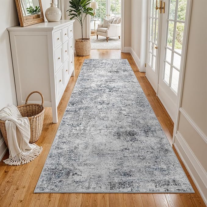 3x10 Washable Kitchen Runner Rug – Abstract Non-Slip Mat - Image 4