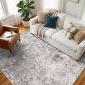 6 Square Area Rug: Washable Low Pile Carpet by Puino