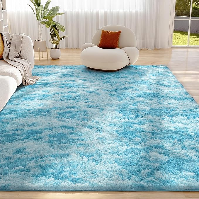 Litanika 6x9 Fluffy Shag Faux Fur Area Rug by Litanika