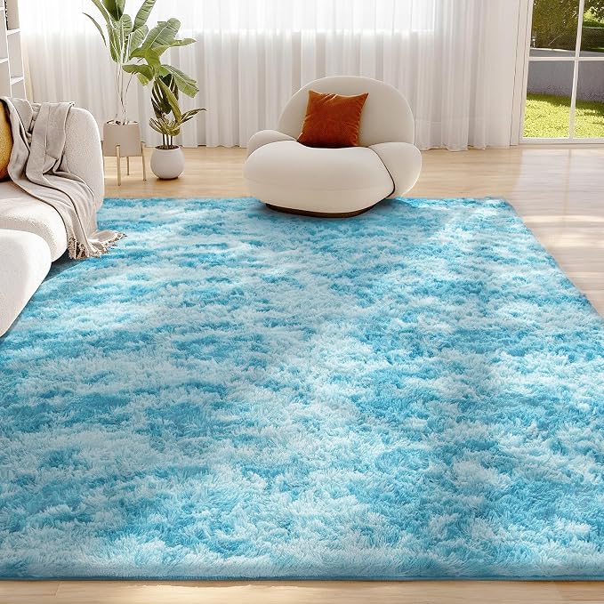 Litanika 5x8 Fluffy Shag Faux Fur Area Rug by Litanika