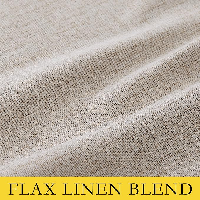 NICETOWN Oatmeal 100% Blackout Short Curtains 63 inches Lenghth Burg - Image 9
