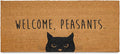 MAINEVENT Welcome Peasants Door Mat Large 48x24 Inch, Go Away Peasants Cat Door by MainEventUSA