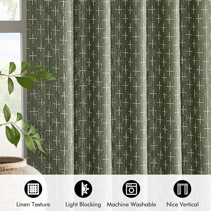 MIULEE Decorative Back Tab Linen Curtains - Image 4