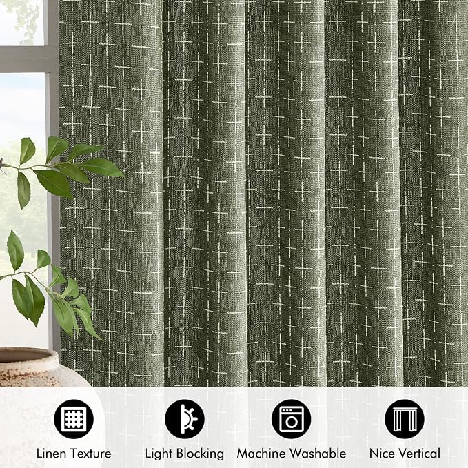 MIULEE Decorative Back Tab Linen Curtains - Image 4