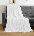 Utopia Bedding White 100% Cotton Waffle Blanket 300 GSM Soft Lightweight by UTOPIABEDDING