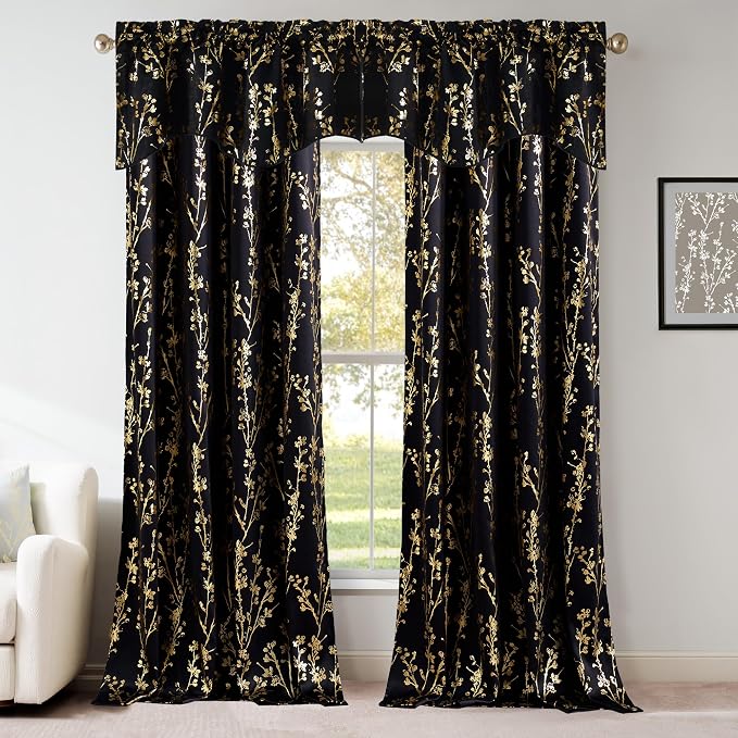 NICETOWN Blackout Floral Kitchen Valances - Image 9