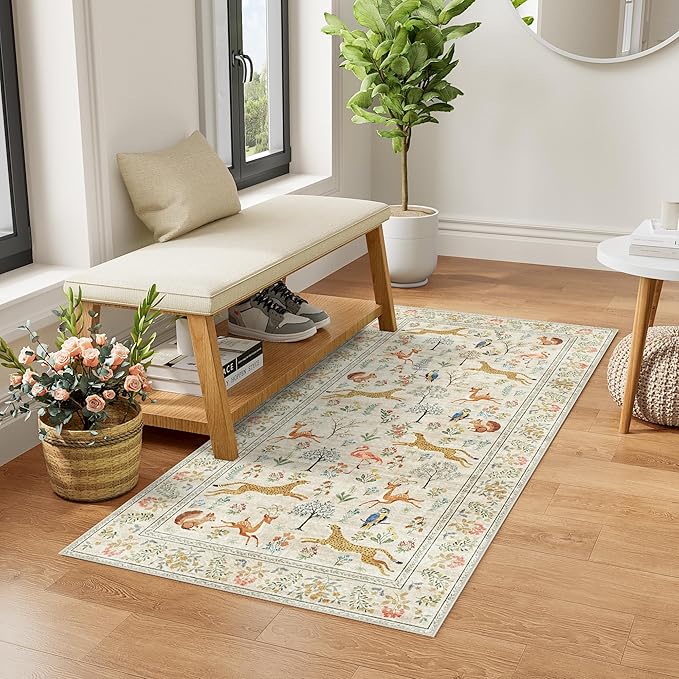 DUKINO 2x4 Rug for Hallway, Washable Kitchen Runner Rug - Image 2