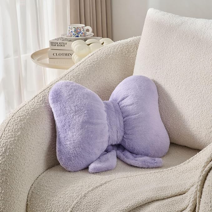 Bow Pillow Throw Pillows Butterfly Shaped Decorative Cute Pillows - Image 3