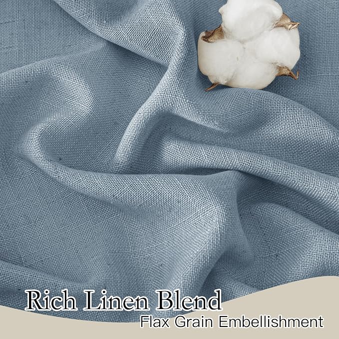 RYB HOME Linen Texture Curtains - Image 3