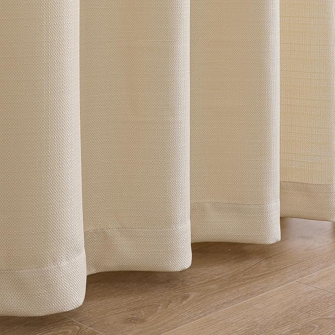 Chyhomenyc Light Filtering Curtains 72 Inch Length 2 Panels Set, 100% Polyester - Image 9