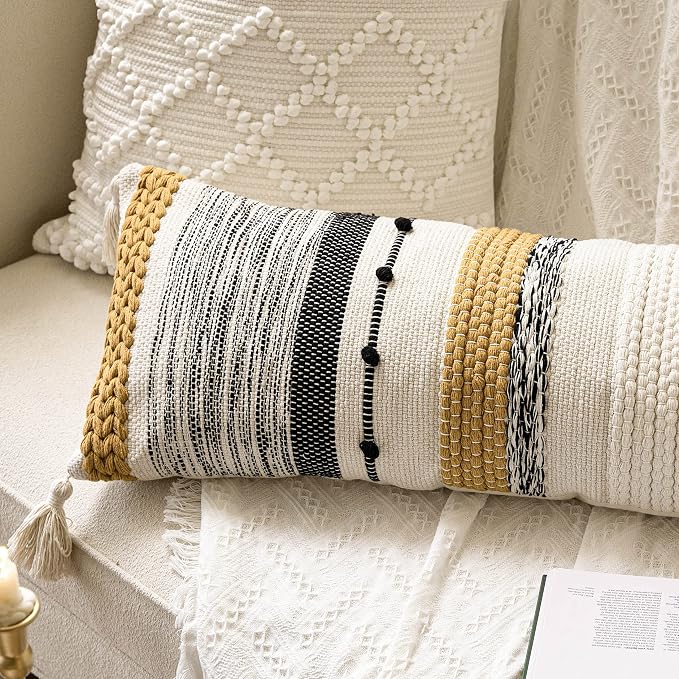 BlissBlush Decorative Lumbar Throw Pillow Cover 14x36 Boho Long Cushion - Image 7