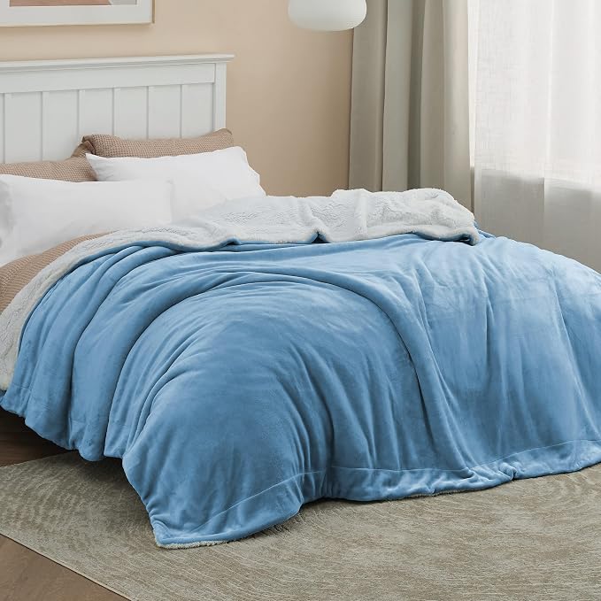 Bedsure GentleSoft Sherpa Fleece Blankets King Size - Image 3