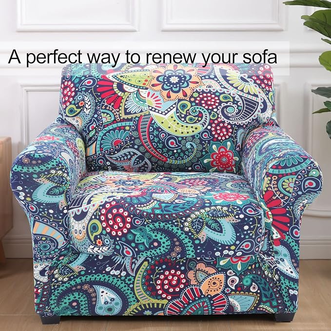hyha Couch Covers, Chair/Sofa Covers, Floral Pattern, 2 Pieces, Armchair - Image 8