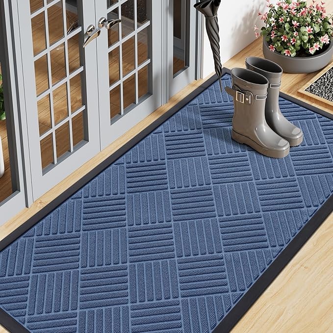 Smiry Front Door Mat Outside Entrance, Heavy Duty Outdoor Indoor Mat, Natural by Smiry