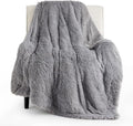 Bedsure GentleSoft Fuzzy Sherpa Faux Fur Twin Blanket Grey Cozy Gifts by BEDSURE