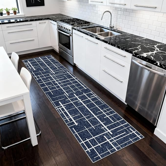 Non Slip Hallway Runner Rug 2x10, Washable Long Rug, Woven Thin Low Pile Carpet - Image 8