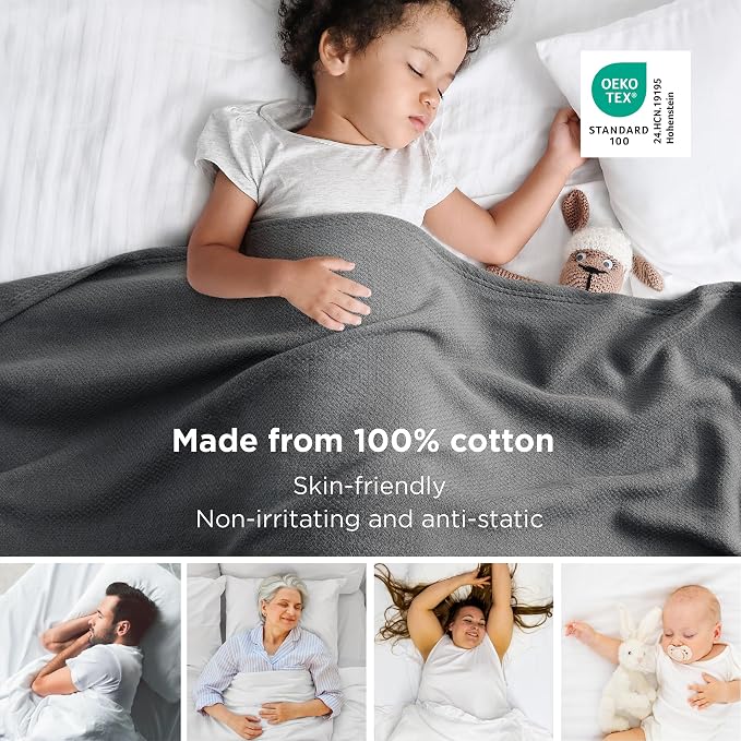 Bedsure GentleSoft 100% Cotton Blanket King Size - Image 2