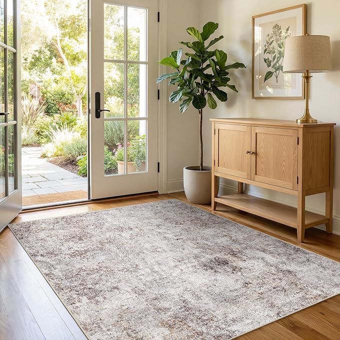 4 Square Area Rug: Washable Low Pile Carpet - Image 8