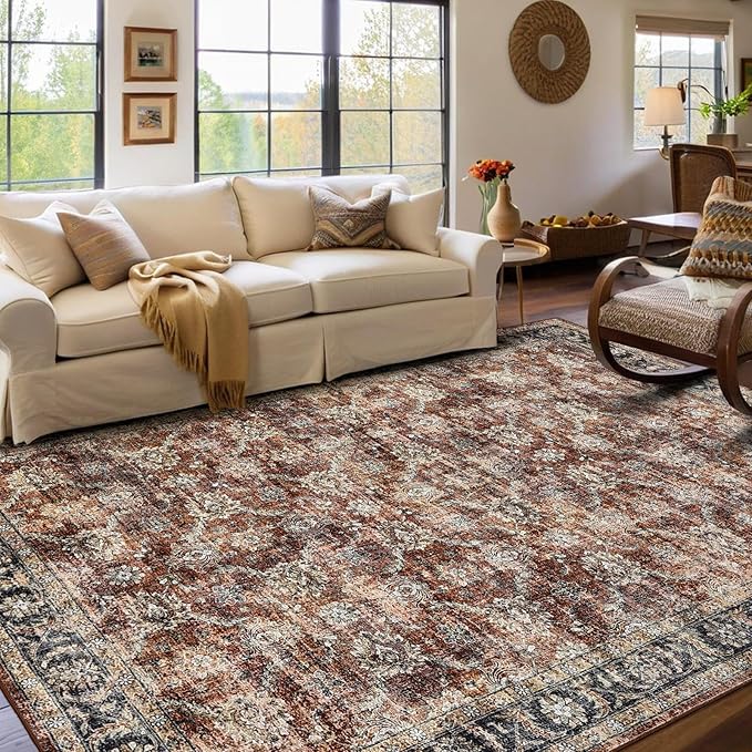GarveeHome Extra Large Area Rug 10x13 Washable Bedroom Rug Non Slip Foldable by GarveeHome