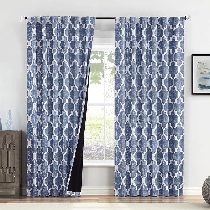 Beauoop 100% Blackout Curtains 96 Inches Long 2 Panels by Beauoop