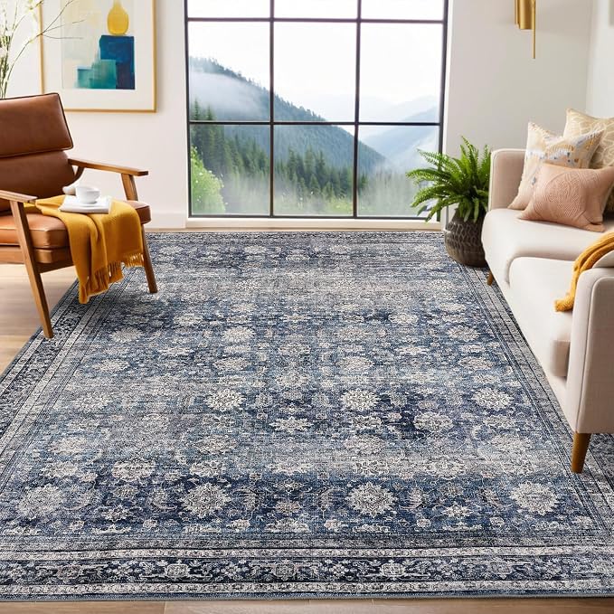 GarveeHome Washable Area Rugs 5x7 Vintage Printed Accent - Image 2
