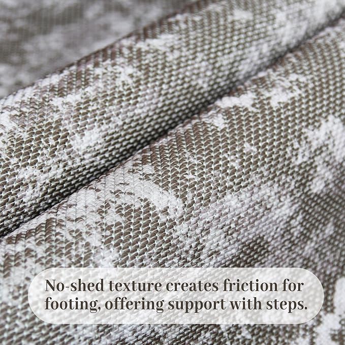 Abstract Washable Runner Rug 2x6, Woven Non-Shedding Thin Runners - Image 4