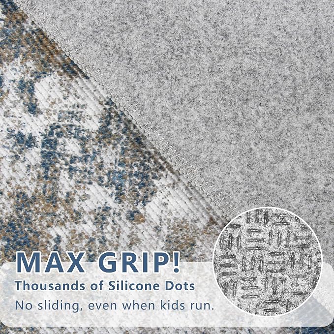 Non Slip Floor Runners for Dogs 2.6x12 Washable Runner Rug Abstract, Joint - Image 6