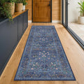 Hazo Haus Non Slip 2x10 Dark Blue Hallway Runner - 10ft Long Runner Rugs by HazoHaus