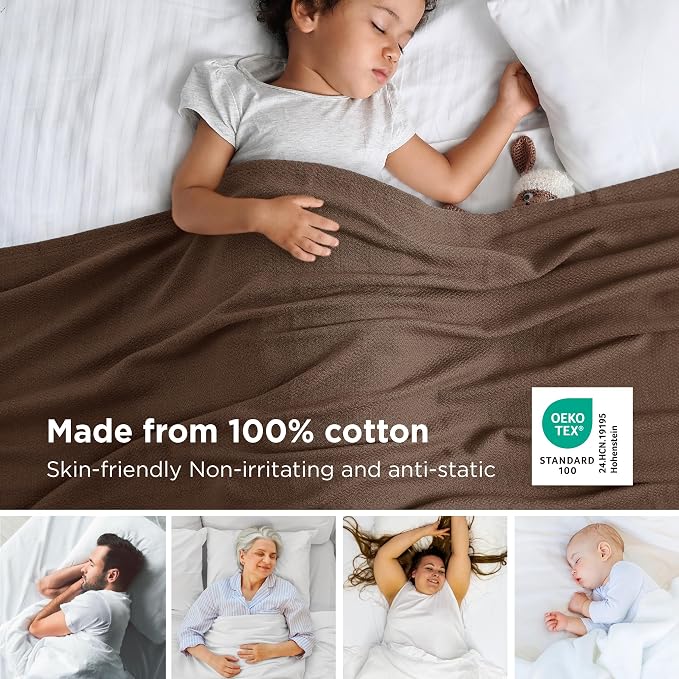Bedsure GentleSoft 100% Cotton Blanket Twin XL Size - Image 2