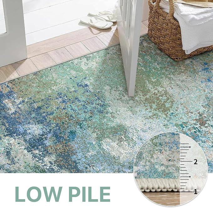 Area Rugs 9x12 for Living Room Bedroom, Modern Abstract Machine Washable Rug - Image 8