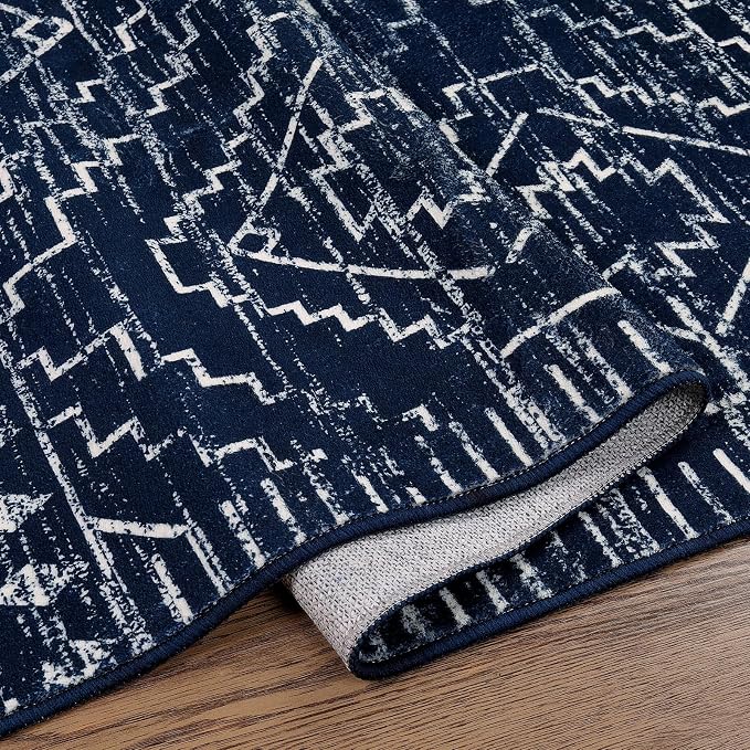 Wonnitar Moroccan 5x7 Blue Rugs - Image 9