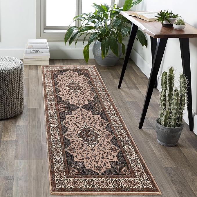 Runner Rug for Bedroom, 2x6Ft Machine Washable Area Rugs, Vintage Non-Slip Low - Image 7