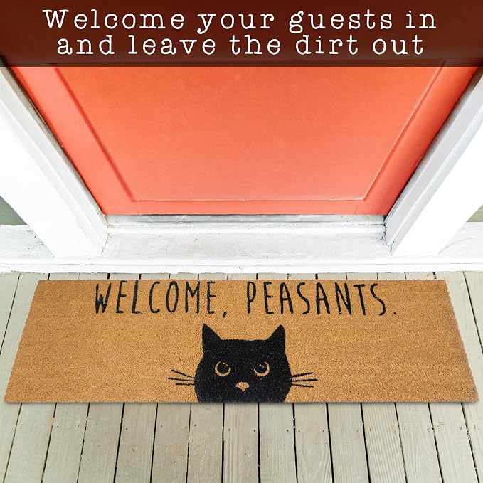 MAINEVENT Welcome Peasants Cat Doormat 50x15 Inch, Large Welcome Mat - Image 7