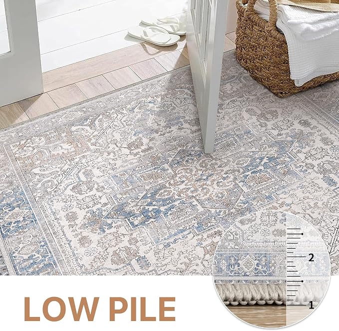 GENIMO 6x9 Area Rugs for Living Room, Machine Washable Rug, Non Slip Indoor - Image 5