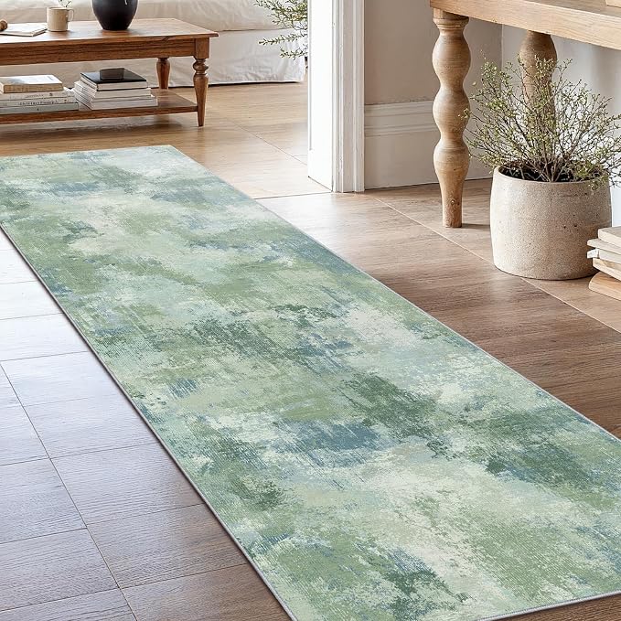 Runner Rugs for Hallway 2'6"x8', Modern Abstract Machine Washable Runners for by AMADAHOMEFURNISHING