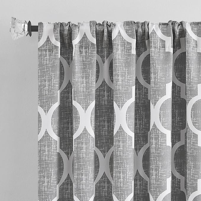 Beauoop 100% Blackout Curtains 63 Inches Long 2 Panels - Image 2