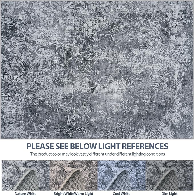 5x7 Area Rugs for Living Room Rug Washable: Abstract Rug for Dining Room - Image 7