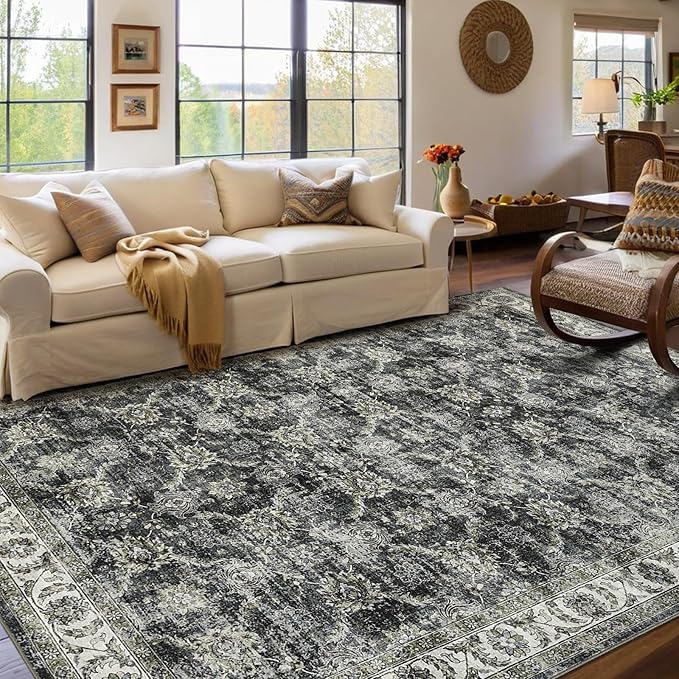 GarveeHome Vintage Rug 5x7 Floral Print Area Rug - Image 2