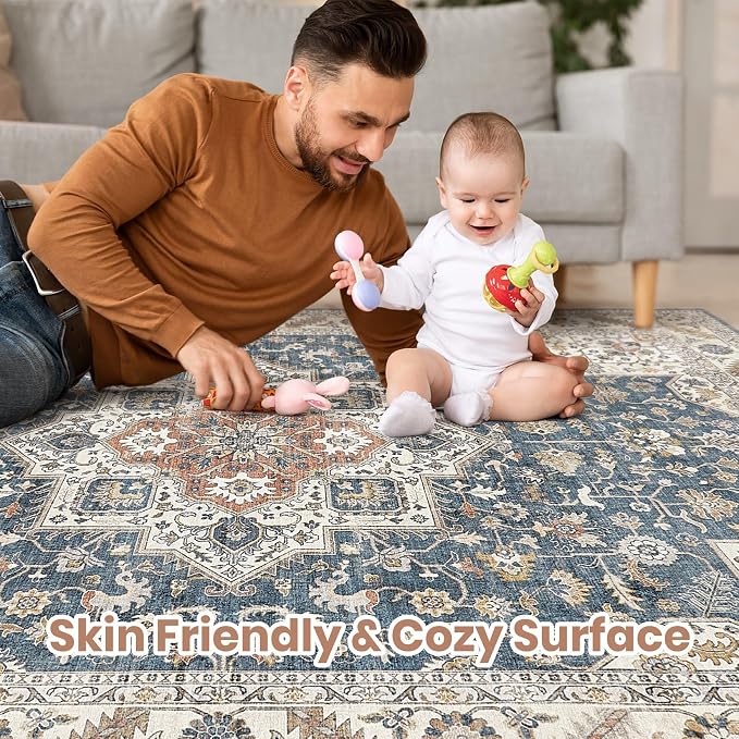Vintage Living Room Area Rug 5x7 - Image 3