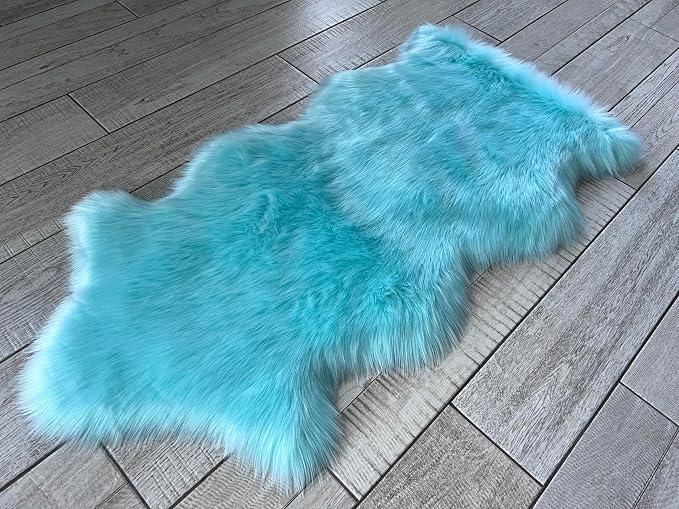 Free Shape Luxury Soft Fluffy Shag Area Rug Single and a Half 2'x4', 60x120cm by LAMBZYRUGS