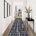 Modern Stripe Hallway Runner Rug Non Slip, Washable 2x10 Runner Rug, Woven Thin by TTelephant
