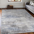 Washable Abstract 5x7 Area Rug: Low Pile and Non-Slip Rubber Backing Modern by EISUROM
