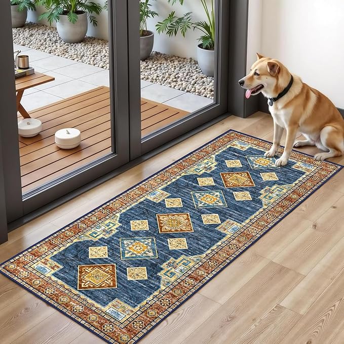 Tritard 100% Non Slip Kitchen Rugs Sets of 3 Washable Boho Kitchen Mats - Image 8