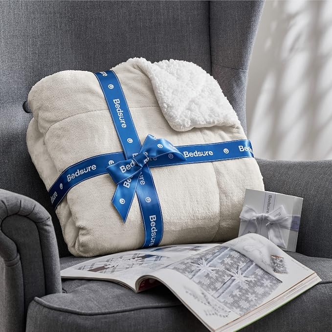 Bedsure GentleSoft Sherpa Fleece Blankets King Size - Image 8