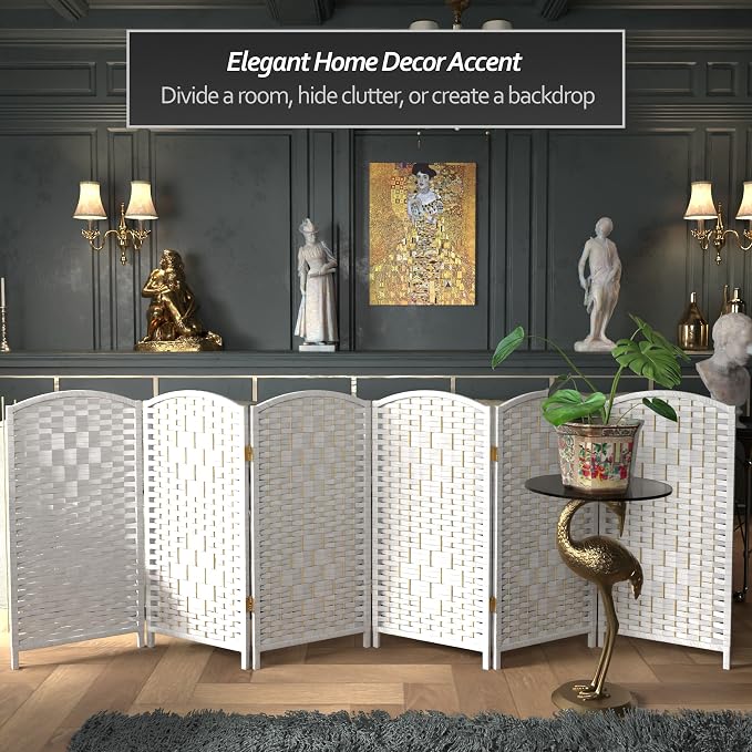 Red Lantern 3 ft. Short Diamond Weave Fiber Folding Screen - Image 2