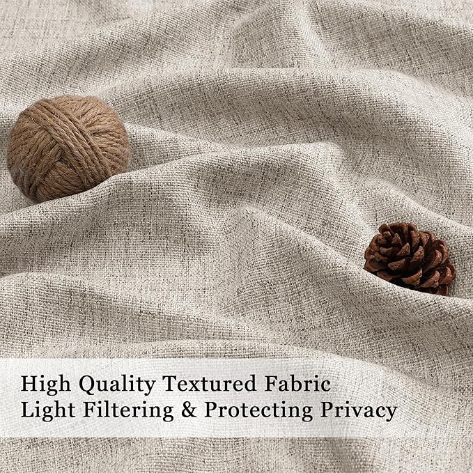 OWENIE Linen Valances for Windows 1 Pcs 24 Inch Length, Light Filtering - Image 2