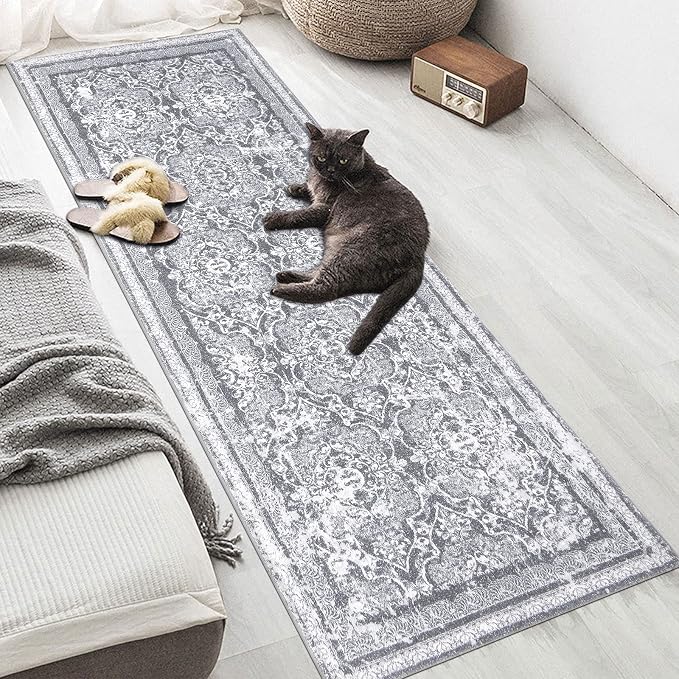 Vaukki Hallway Runner Rug, Vintage Shaggy Soft Laundry Rug 2' x 6', Non Slip - Image 6