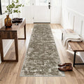 Abstract Washable Runner Rug 2x6, Woven Non-Shedding Thin Runners by TTelephant