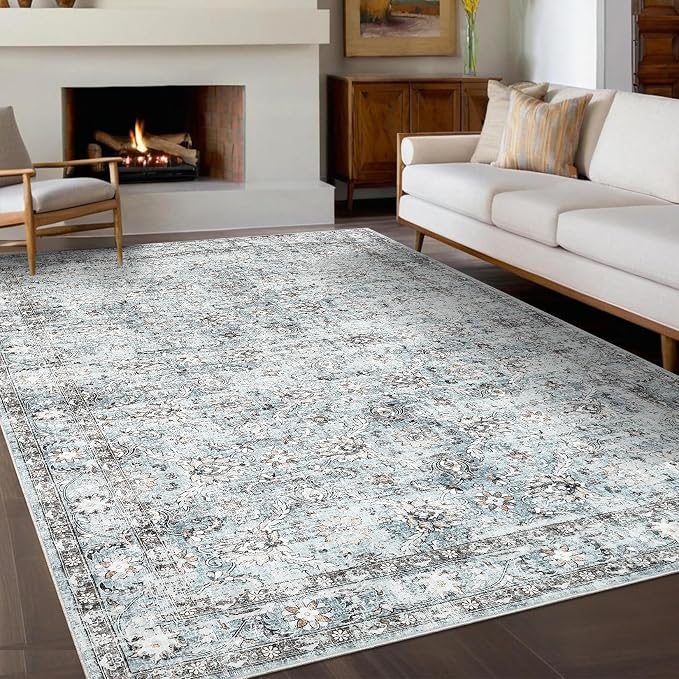 GarveeHome Vintage Floral 5x7 Area Rugs - Image 3